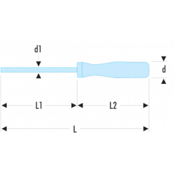 AR - Tournevis ISORYL Pour Vis à Fente - Lame Fraisée - AR.5,5X100 - Facom | IFD Outillage