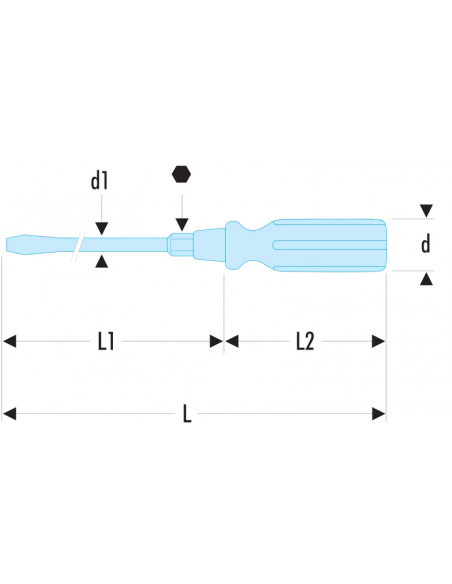 ATHH - Tournevis Manche Bois Pour Vis à Fente - Lame Forgée Avec 6 Pans - ATHH.14X250 - Facom | IFD Outillage 3 ATHH - Tournevis Manche Bois Pour Vis à Fente - Lame Forgée Avec 6 Pans - ATHH.14X250 - Facom | IFD Outillage