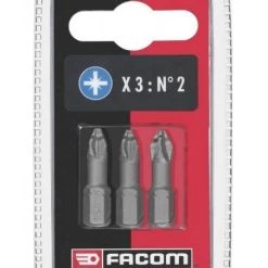 ED10T - Jeux De 3 Embouts High Perf' Série 1 Pour Vis Pozidriv® - ED102T.J3 - Facom | IFD Outillage