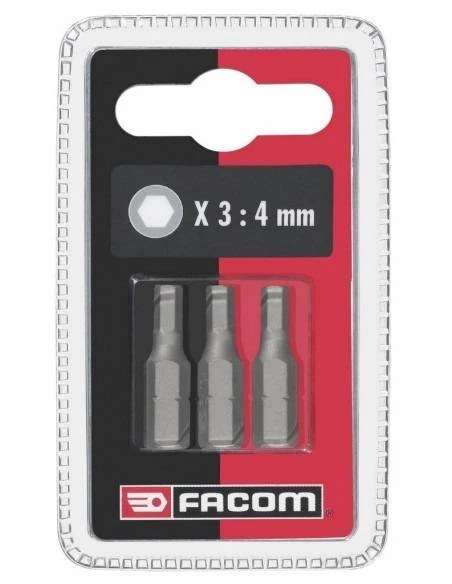 EH10 - Jeux De 3 Embouts Standards Série 1 Pour Vis 6 Pans Creux Métriques - EH104.J3 - Facom | IFD Outillage 3 EH10 - Jeux De 3 Embouts Standards Série 1 Pour Vis 6 Pans Creux Métriques - EH104.J3 - Facom | IFD Outillage
