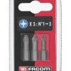 Jeu De 3 Embouts High Perf' Pour Vis Pozidriv® - ED1.J3 - Facom | IFD Outillage -Vissage Soldes jeu de 3 embouts high perf pour vis pozidriv ed1j3 facom