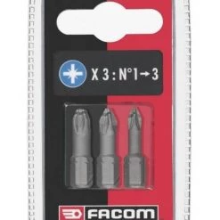 Jeu De 3 Embouts High Perf' Pour Vis Pozidriv® - ED1.J3 - Facom | IFD Outillage